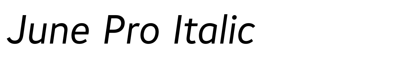 June Pro Italic
